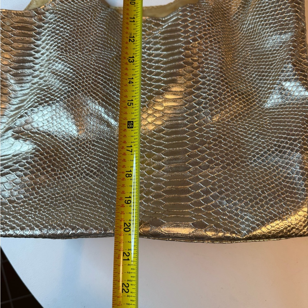 Gold Neiman Marcus Python Tote - image 3